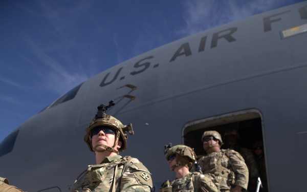 U.S. Soldiers arrive at Fort Bliss to support the Southern border mission