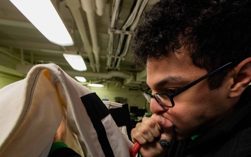 USS Gerald R. Ford (CVN 78) Sailors conduct routine operations