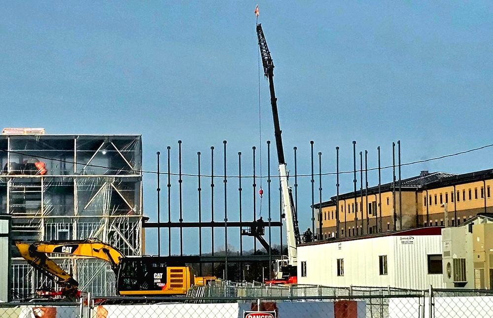 January 2025 barracks construction operations for East Barracks Project at Fort McCoy