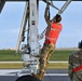 34th Expeditionary Bomb Squadron B-1B Lancers return to Andersen Air Force Base after completing a Bomber Task Force 25-1 mission