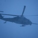 An Alaska Air National Guard HH-60G Pave Hawk helicopter departs Eielson AFB, AK on a routine training flight.