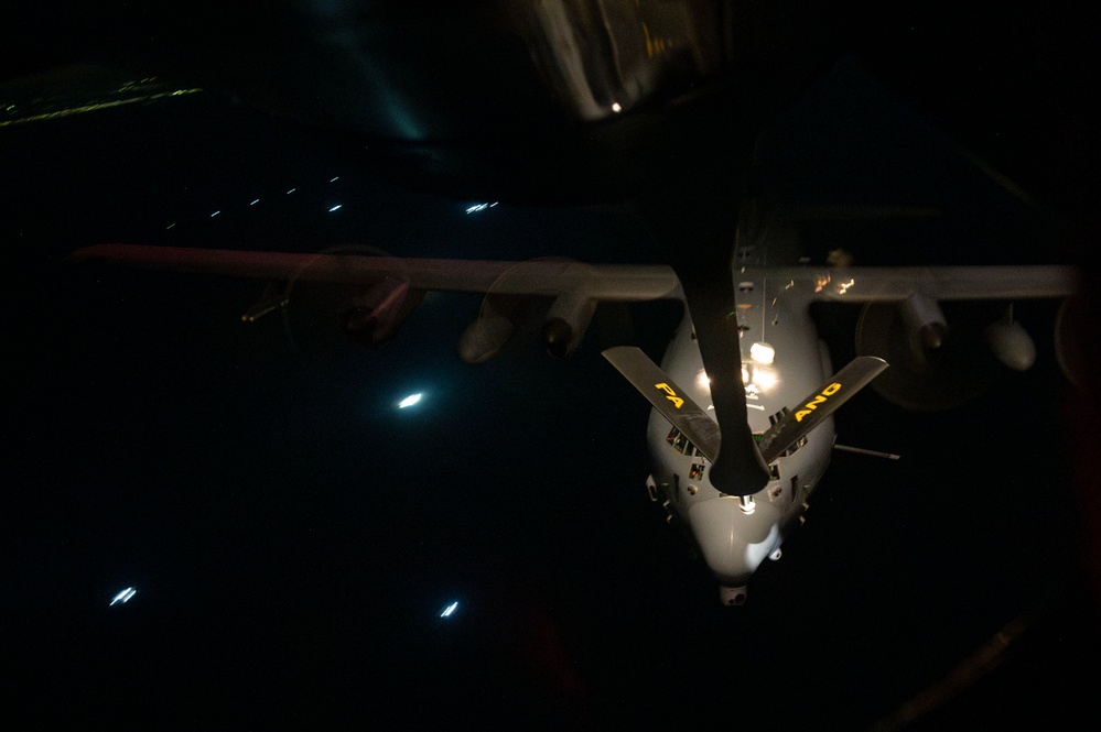 Refueling into the night