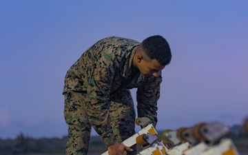 U.S. Marines build and inspect ordnance on Tinian