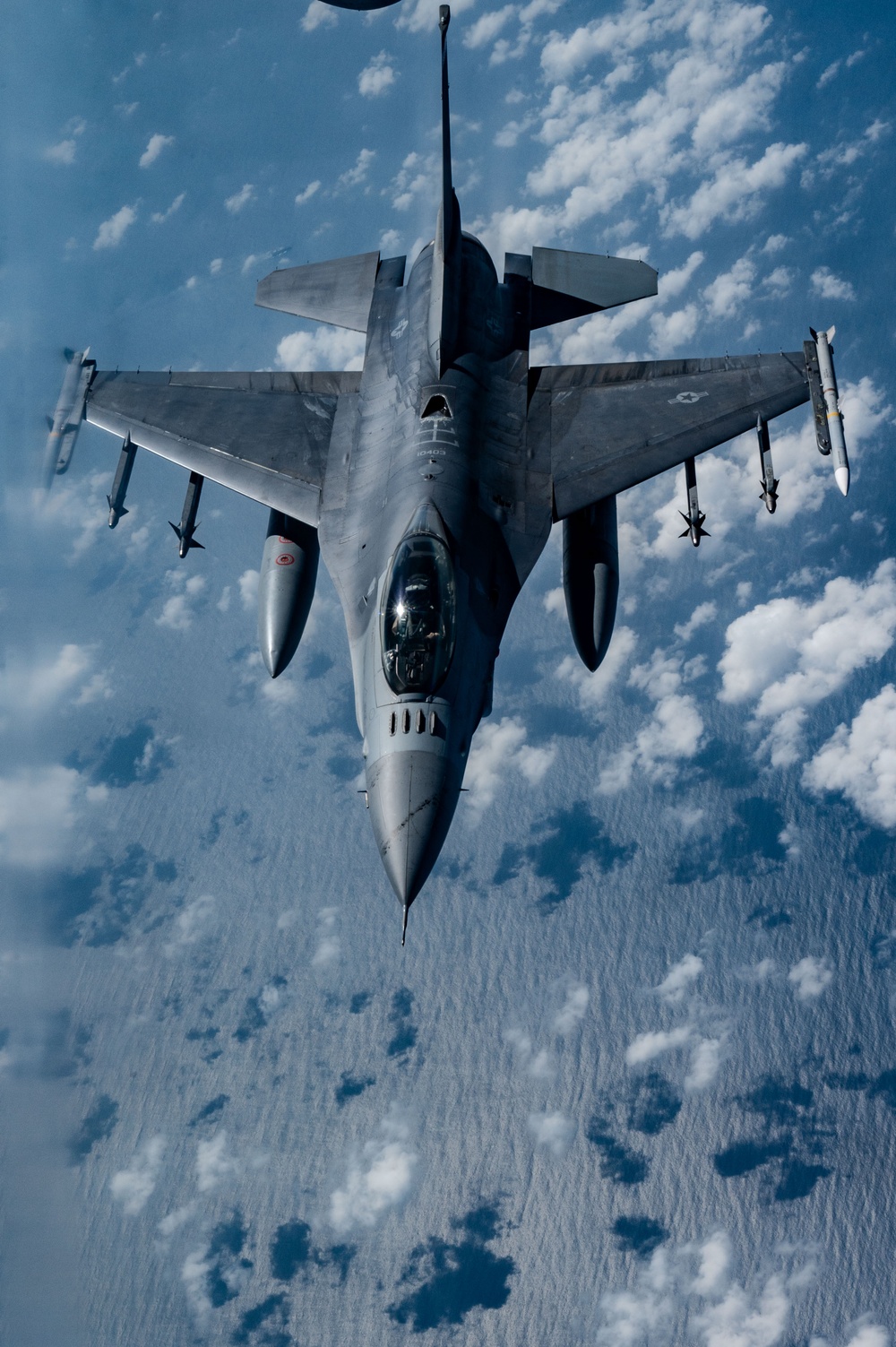 F-16 Fighting Falcons fly routine presence patrol over USCENTCOM AOR