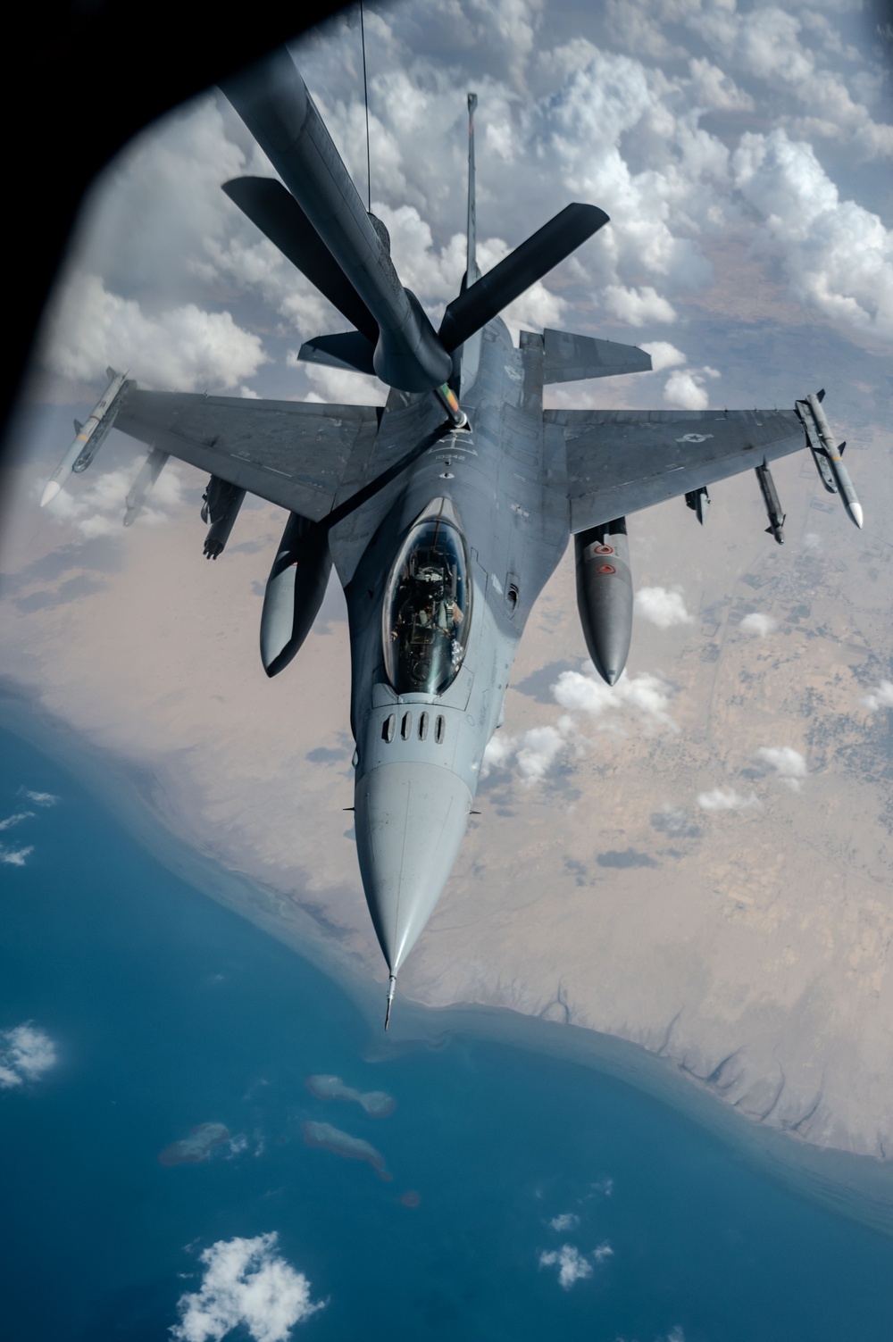 F-16 Fighting Falcons fly routine presence patrol over USCENTCOM AOR