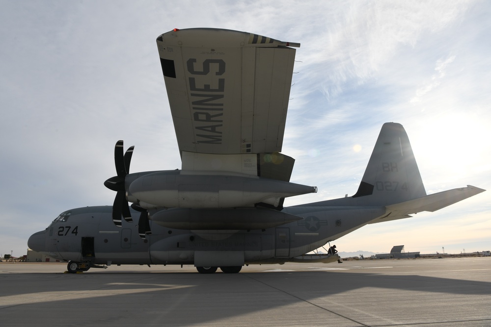 Japan-based KC-130Js continue assault landing zone exercise in California