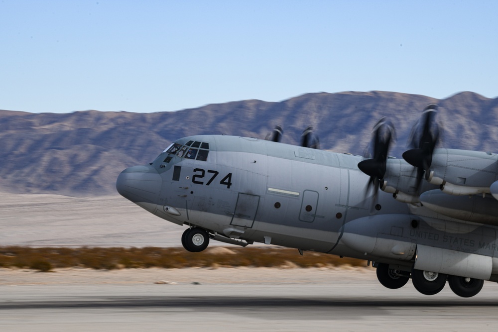 Japan-based KC-130Js continue assault landing zone exercise in California