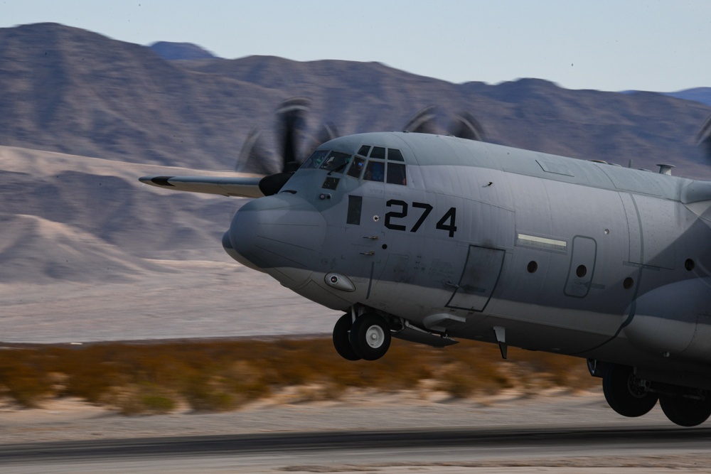 Japan-based KC-130Js continue assault landing zone exercise in California