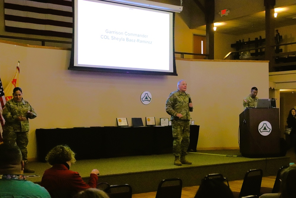 Fort McCoy Garrison commander, command team hold first town hall meeting for workforce for 2025