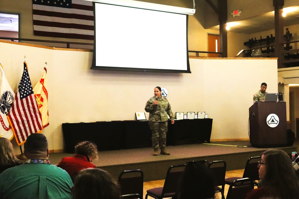 Fort McCoy Garrison commander, command team hold first town hall meeting for workforce for 2025