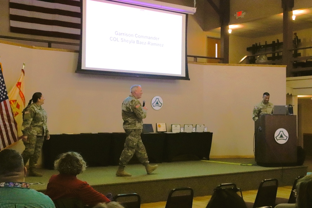 Fort McCoy Garrison commander, command team hold first town hall meeting for workforce for 2025