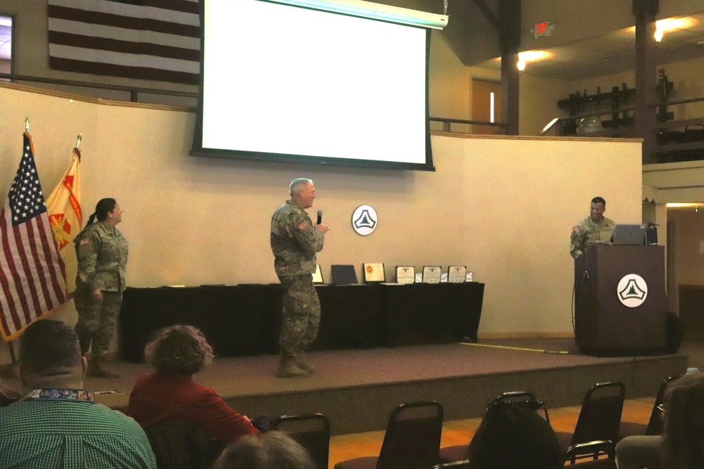 Fort McCoy Garrison commander, command team hold first town hall meeting for workforce for 2025