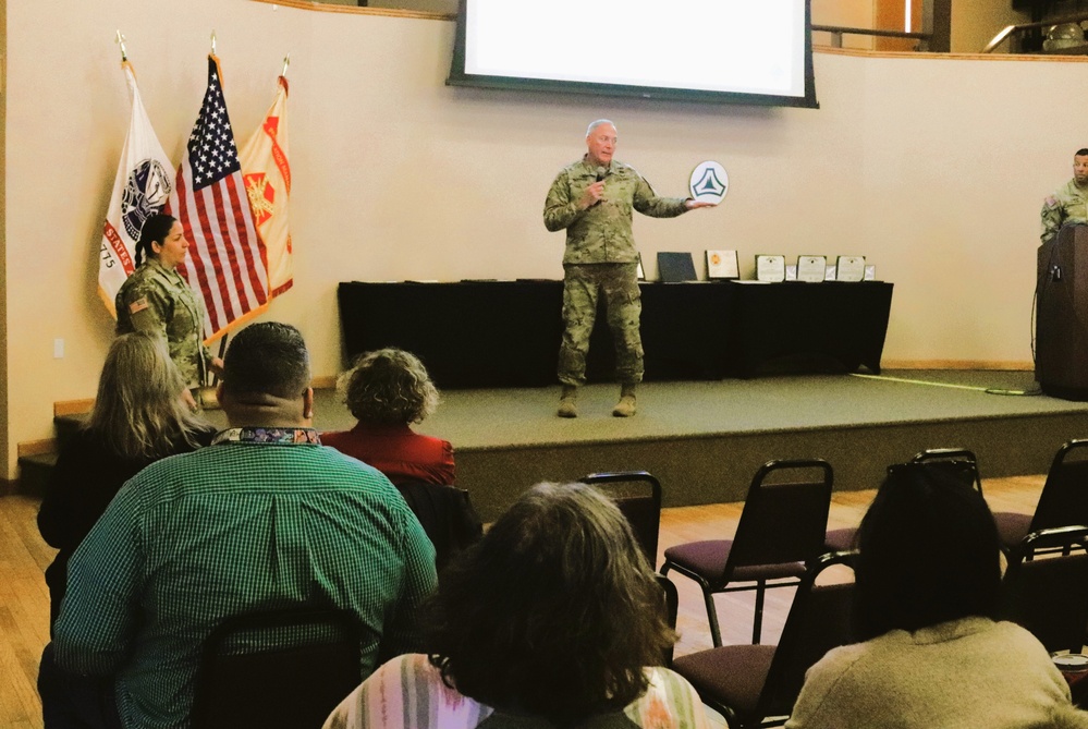 Fort McCoy Garrison commander, command team hold first town hall meeting for workforce for 2025