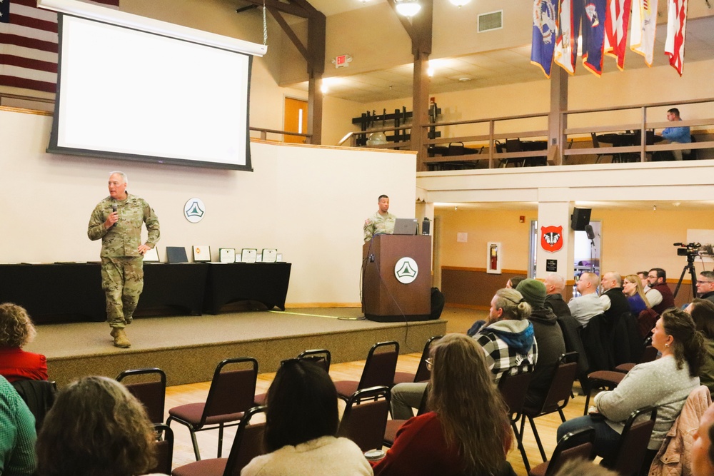 Fort McCoy Garrison commander, command team hold first town hall meeting for workforce for 2025