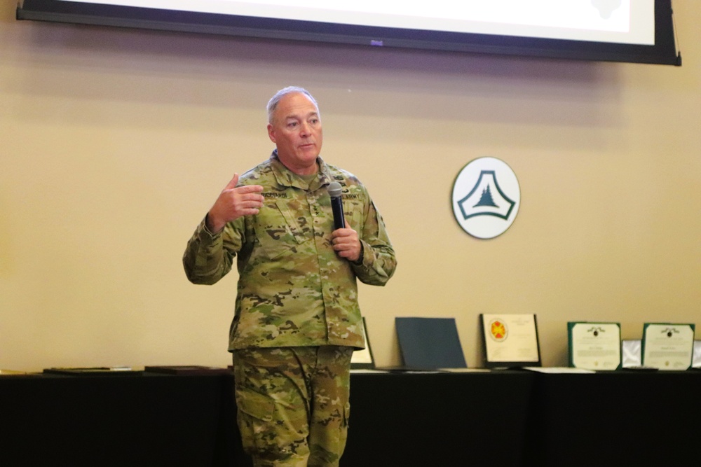 Fort McCoy Garrison commander, command team hold first town hall meeting for workforce for 2025