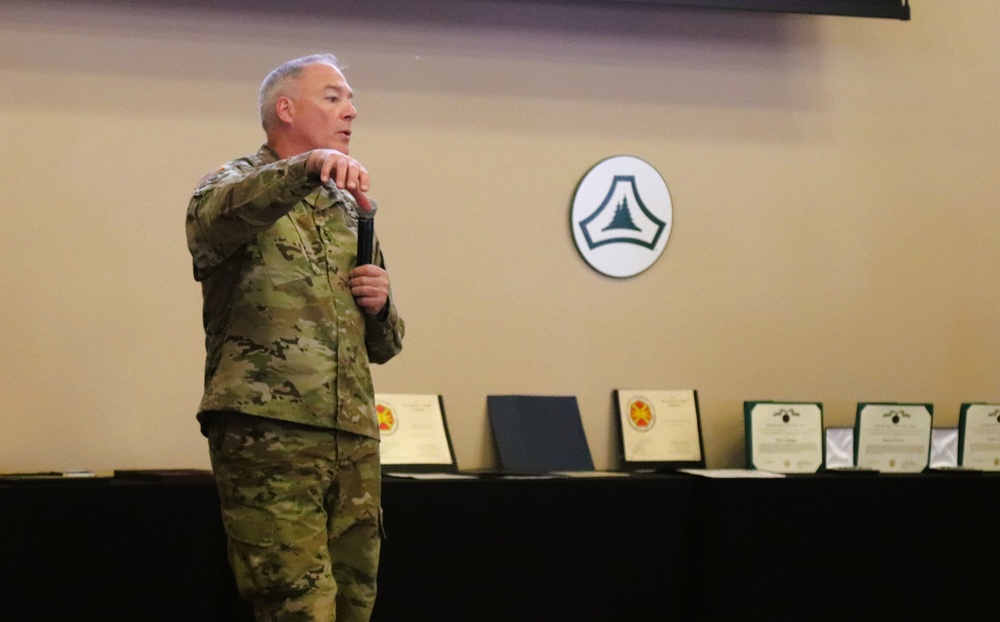 Fort McCoy Garrison commander, command team hold first town hall meeting for workforce for 2025