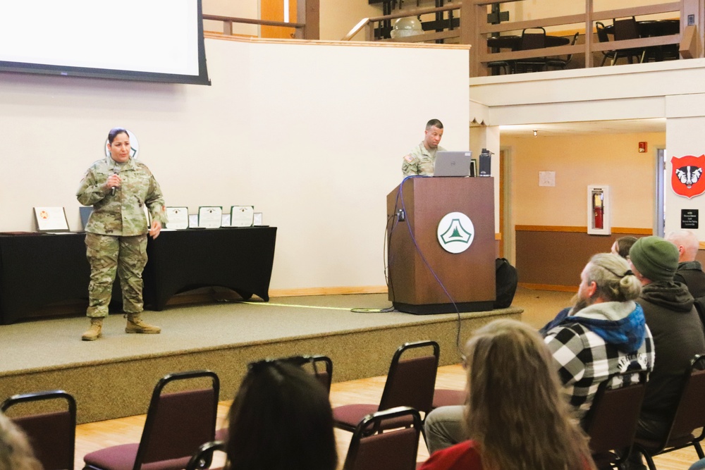 Fort McCoy Garrison commander, command team hold first town hall meeting for workforce for 2025