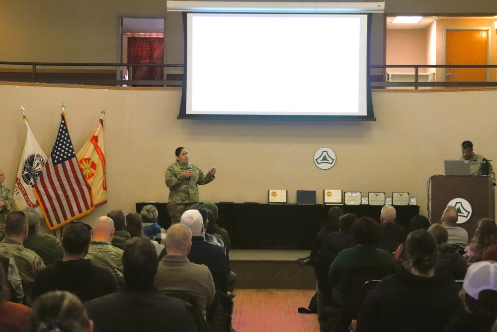 Fort McCoy Garrison commander, command team hold first town hall meeting for workforce for 2025