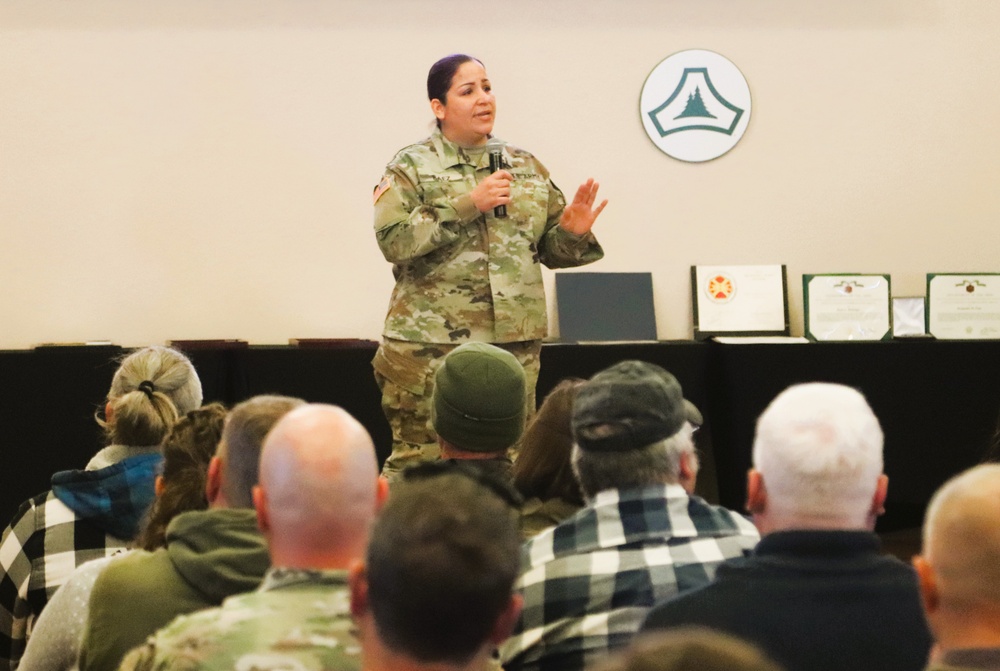 Fort McCoy Garrison commander, command team hold first town hall meeting for workforce for 2025