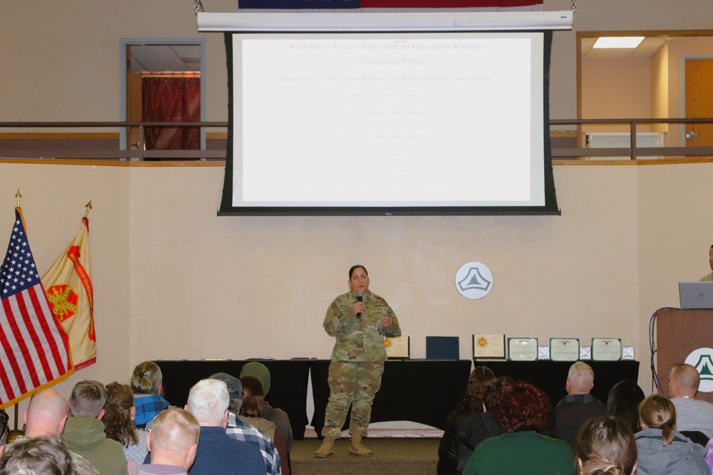 Fort McCoy Garrison commander, command team hold first town hall meeting for workforce for 2025