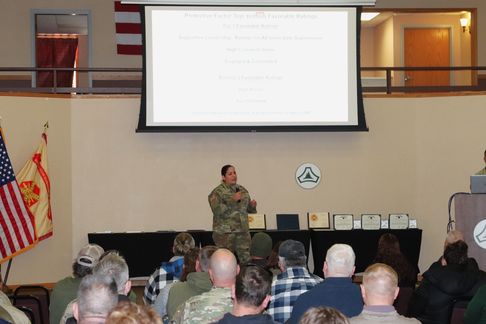 Fort McCoy Garrison commander, command team hold first town hall meeting for workforce for 2025