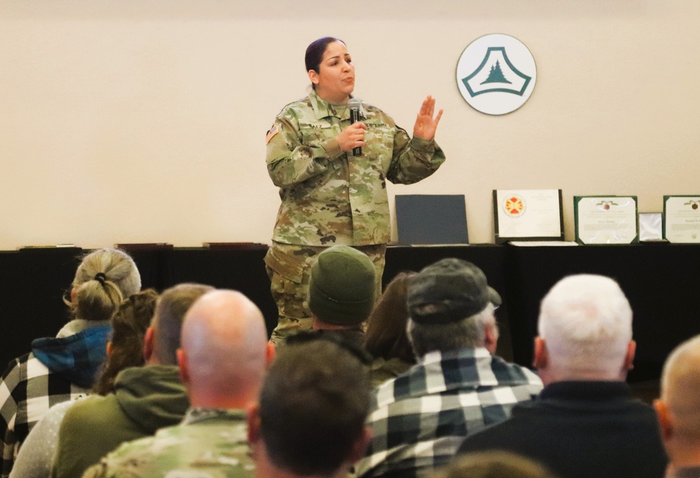 Fort McCoy Garrison commander, command team hold first town hall meeting for workforce for 2025