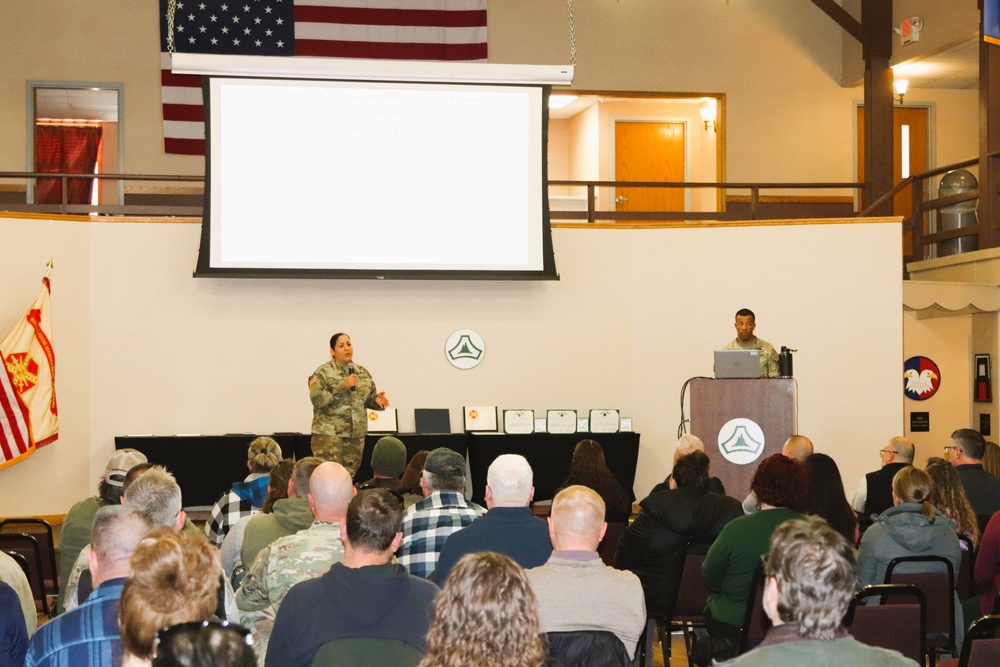 Fort McCoy Garrison commander, command team hold first town hall meeting for workforce for 2025