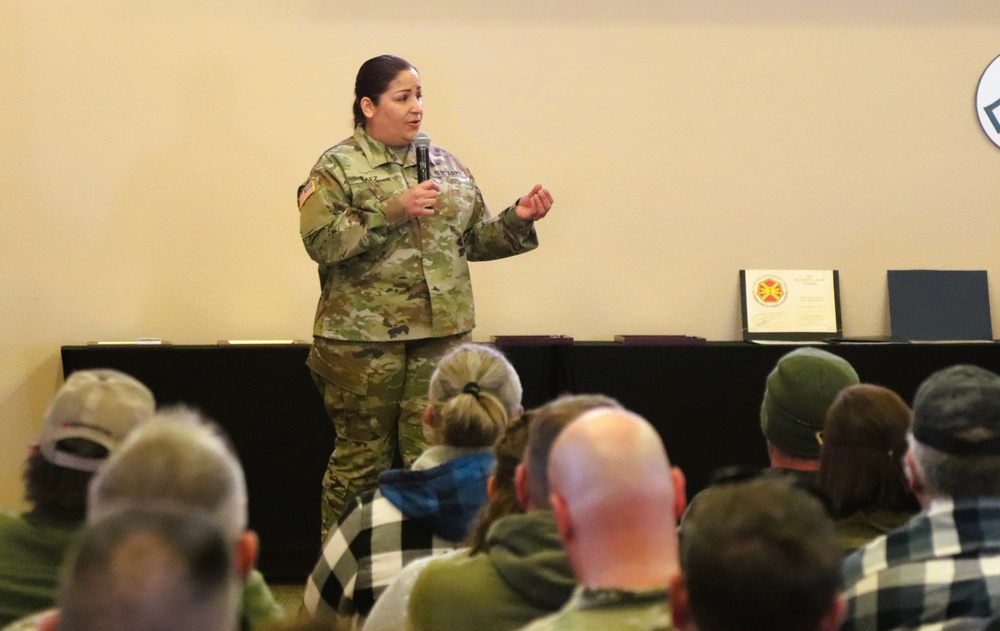 Fort McCoy Garrison commander, command team hold first town hall meeting for workforce for 2025