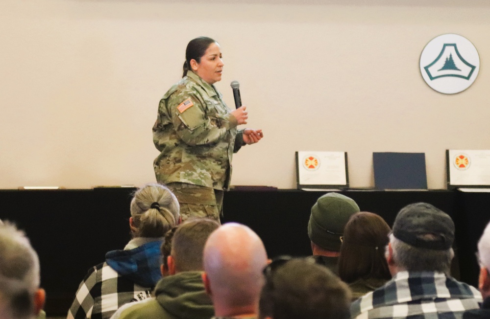 Fort McCoy Garrison commander, command team hold first town hall meeting for workforce for 2025