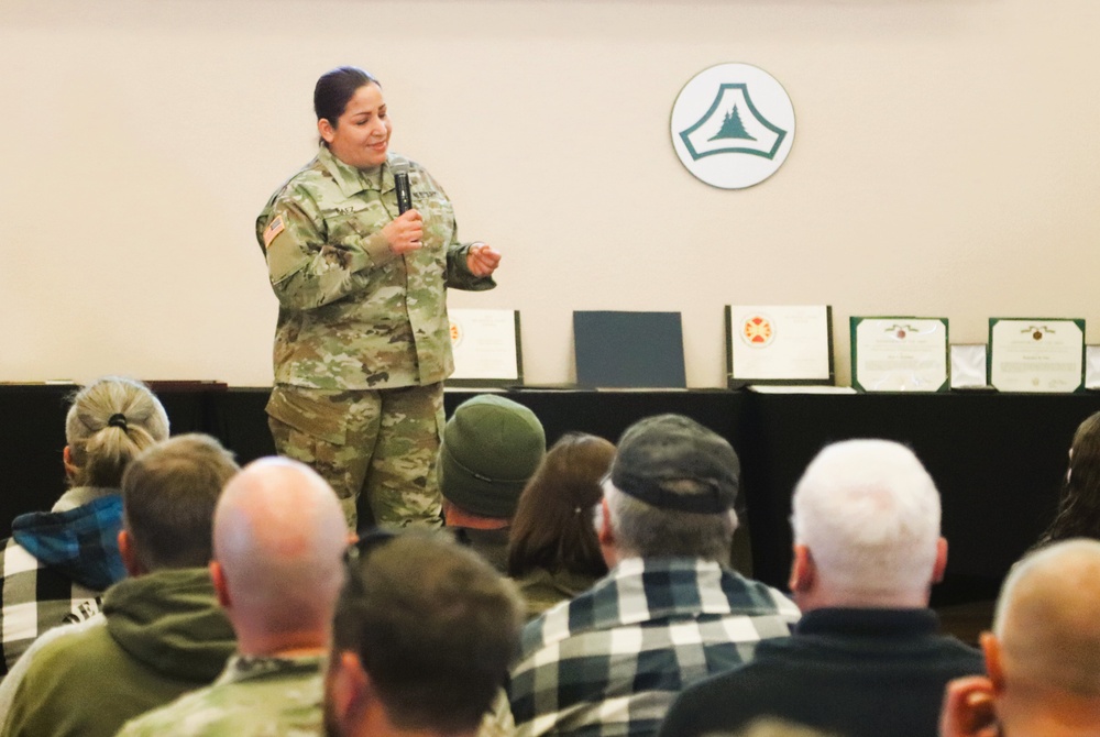 Fort McCoy Garrison commander, command team hold first town hall meeting for workforce for 2025