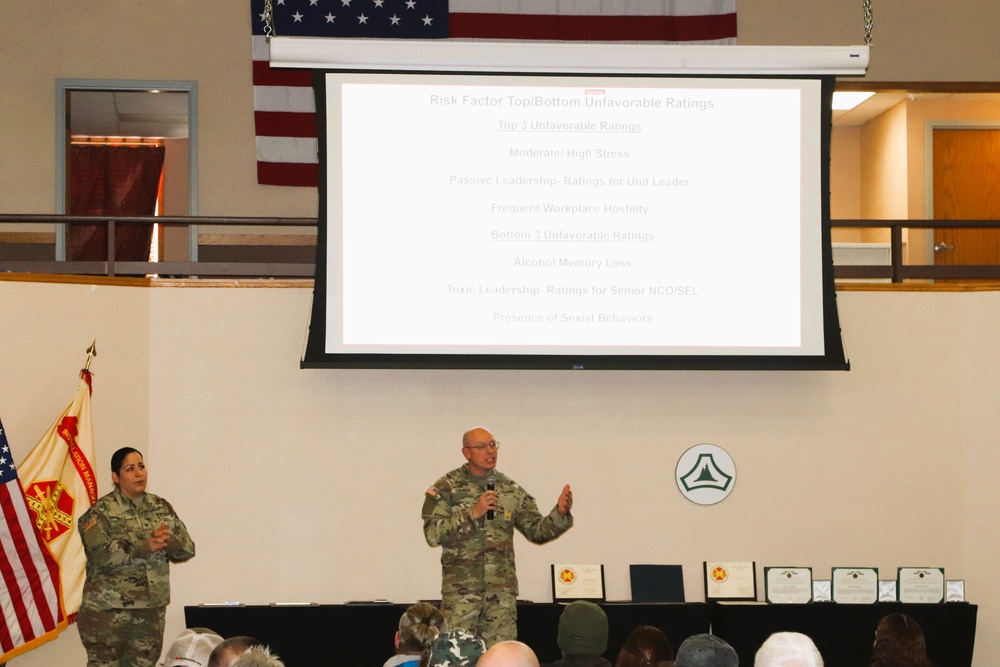 Fort McCoy Garrison commander, command team hold first town hall meeting for workforce for 2025