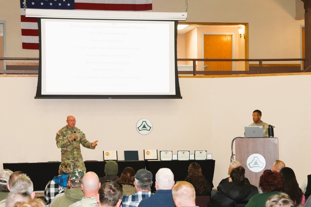 Fort McCoy Garrison commander, command team hold first town hall meeting for workforce for 2025