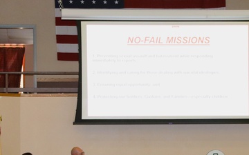 Fort McCoy Garrison commander, command team hold first town hall meeting for workforce for 2025