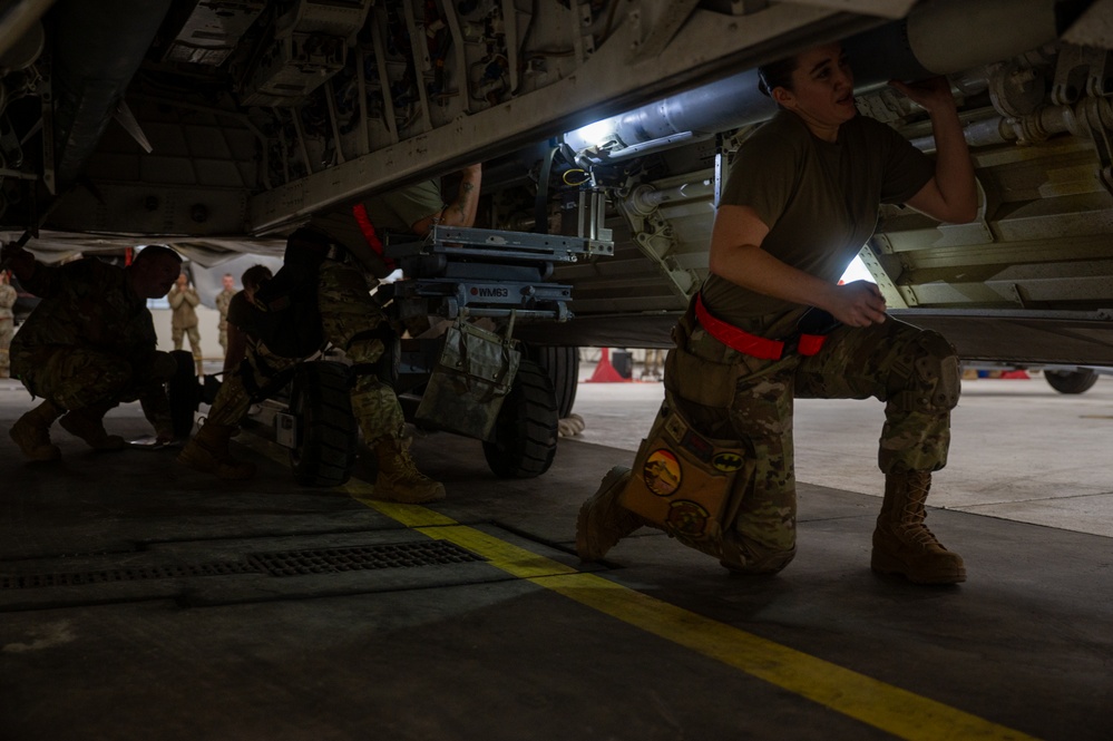 Active duty and Reserve Airmen participate in an annual mission-generation load competition