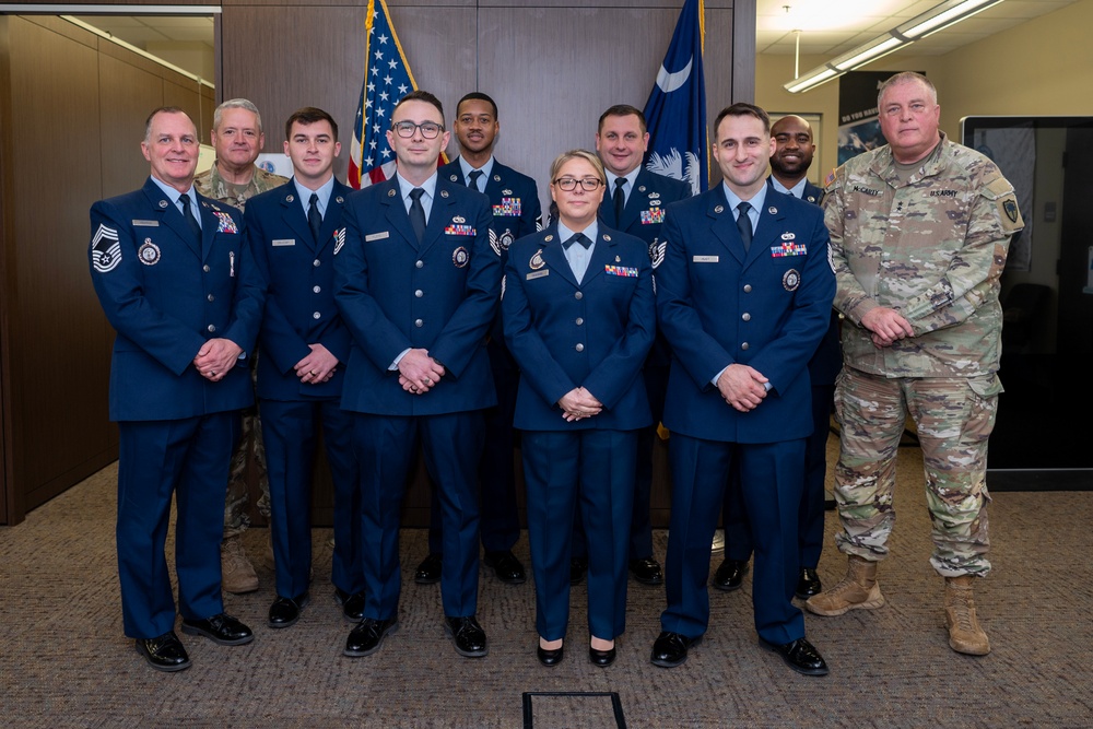 South Carolina TAG recognizes 169th Fighter Wing recruiting team