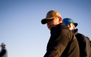 Sailors Participate In Line Handling Evolution