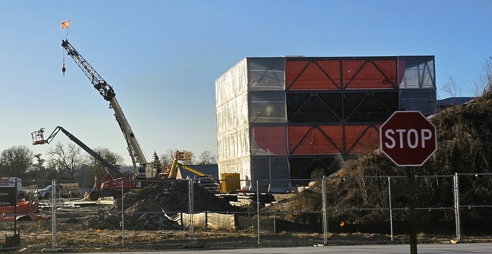 January 2025 barracks construction operations for East Barracks Project at Fort McCoy