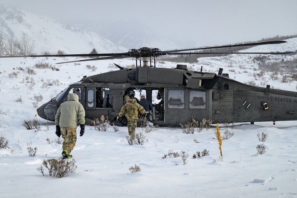 Wyoming National Guard conducts joint training with local partners in Teton Mountains