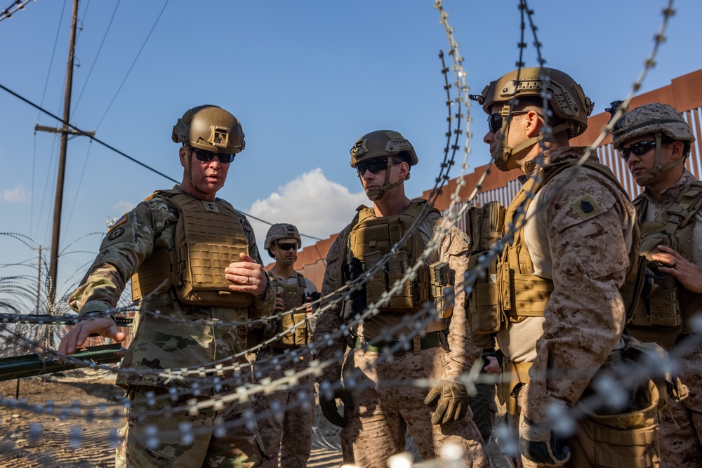 JTF-N commander visits U.S. Marines at the southern border