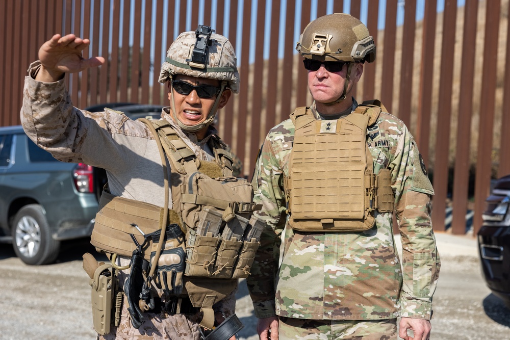 JTF-N commander visits U.S. Marines at the southern border