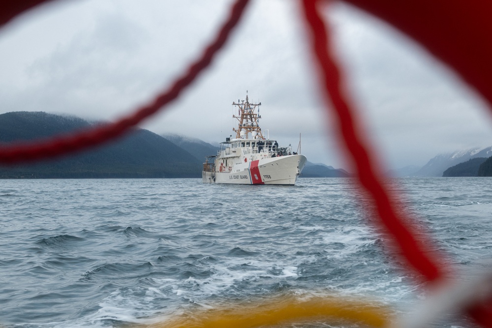 Newly constructed Coast Guard Cutter transits to homeport