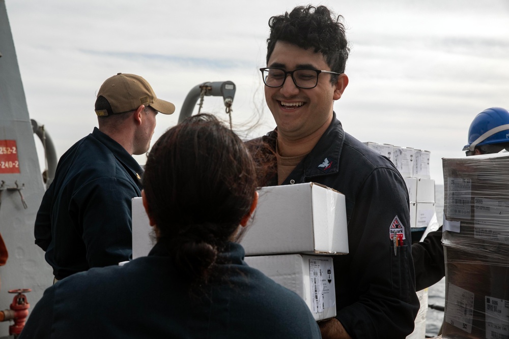 Wayne E. Meyer Conducts Replenishment-at-Sea