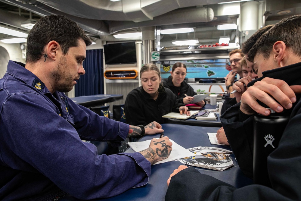 Wayne E. Mayer Sailors Conduct Damage Control Training