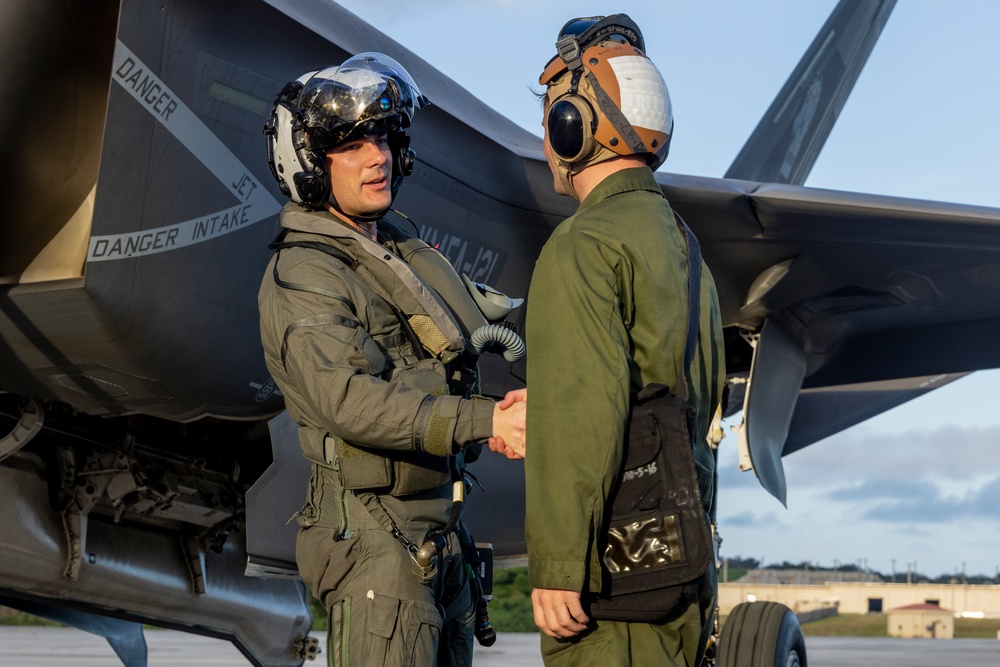 U.S. Marine Corps F-35Bs land in Guam