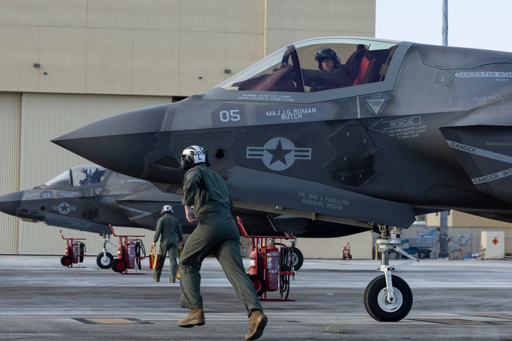 U.S. Marine Corps F-35Bs land in Guam