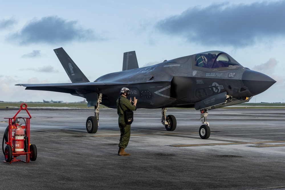 U.S. Marine Corps F-35Bs land in Guam