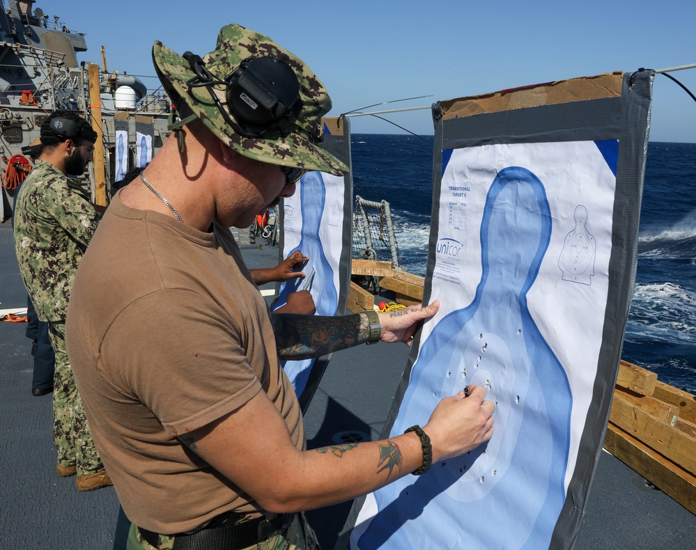 Small Arms Shoot Aboard USS The Sullivans