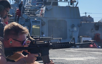 Small Arms Shoot Aboard USS The Sullivans