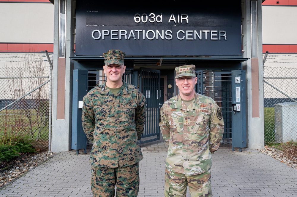 EUCOM leadership visits with 603 AOC