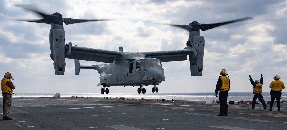 USS America (LHA 6) Conducts Flight Operations